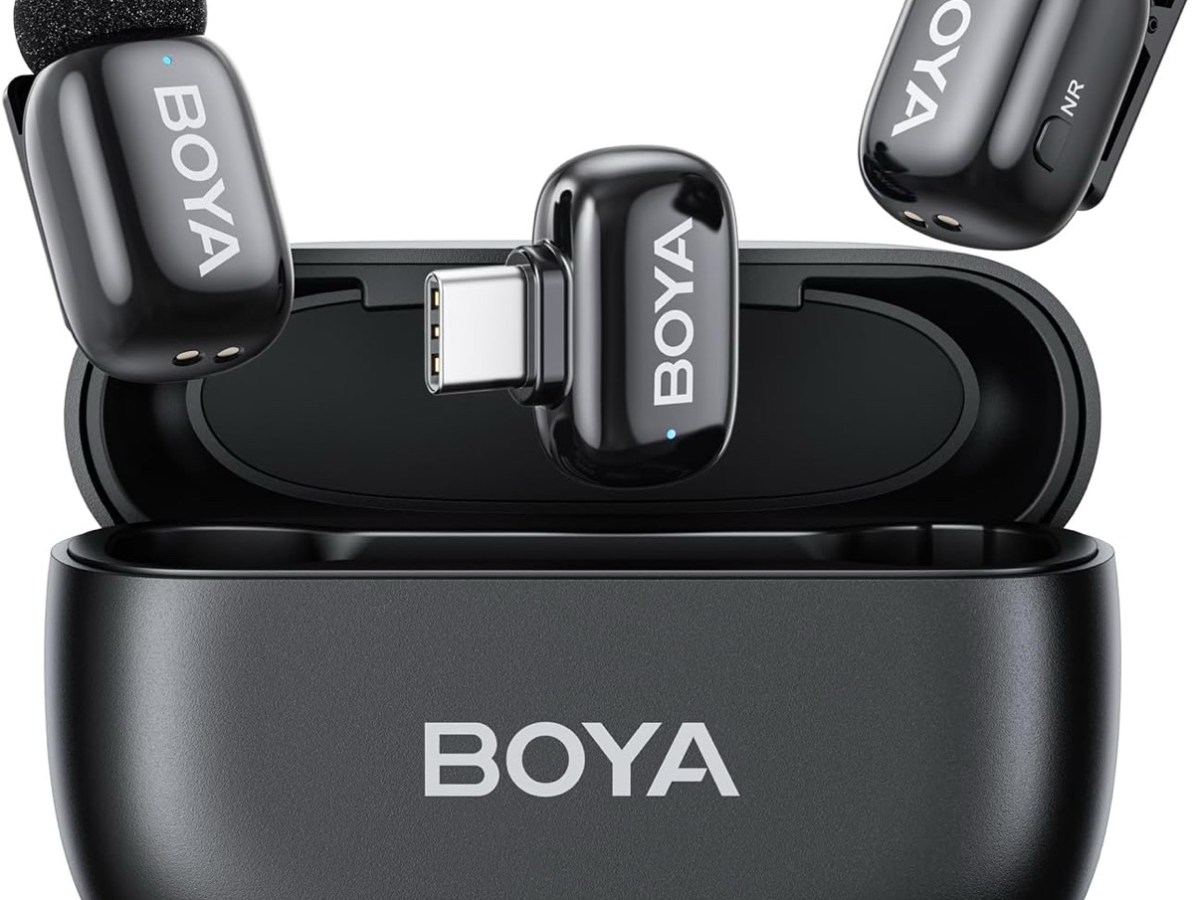 Boya Mini Wireless Lavalier Microphones With Adapter And Charging&nbsp;Case